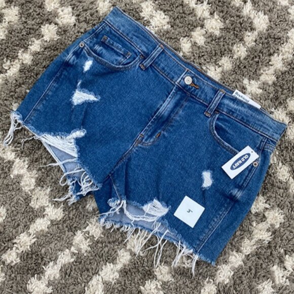 Old Navy Denim Shorts boyfriend size 6 frayed - Picture 6 of 7